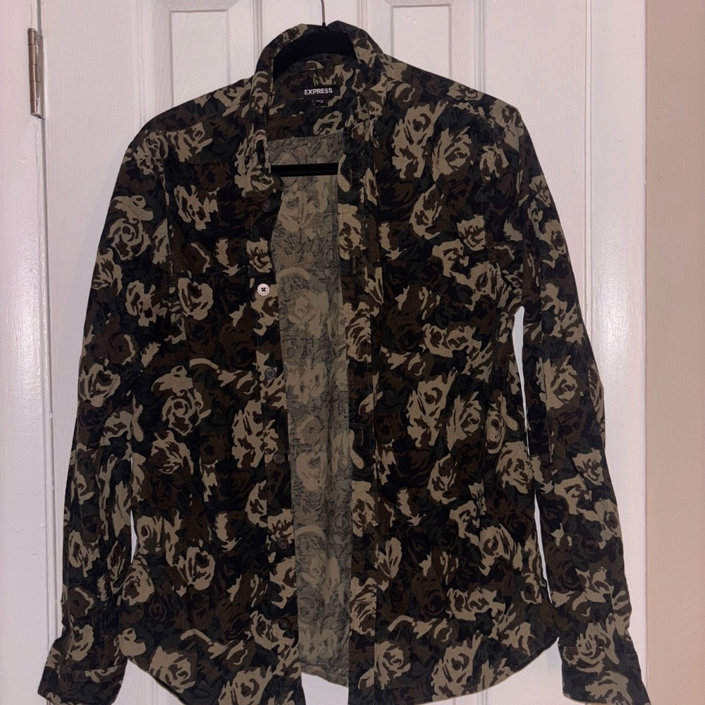 Express Floral Button-Up Shirt